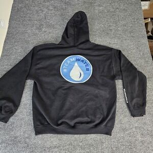 MrBeast Team Water‎ Hoodie Sweatshirt Mens XL Black Graphic Pullover Fleece